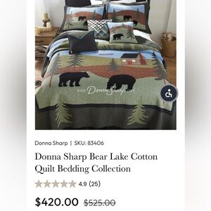 Donna Sharp Rustic Bear Lake Quilt only Queen